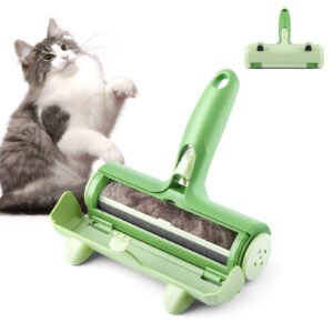 Nanafrog Resuable Pet Hair Remover Cat & Dog Fur Lint Roller for Furniture & Clothing,Green